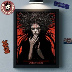 a perfect circle sessanta v2.0 poster for concert in thousand palms california at acrisure arena on april 24 2025 thorns and thistles home decor poster canvas 600x600 1.jpg