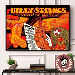 billy strings 2025 spring tour poster from may 13 to may 25 2025 billy in car art by billie buck home decor poster canvas 600x600 1.jpg