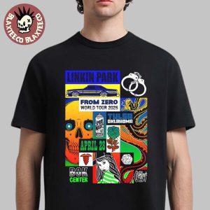 linkin park from zero world tour 2025 tulsa oklahoma concert poster on april 28 2025 at bok center essentials t shirt 600x600 1.jpg