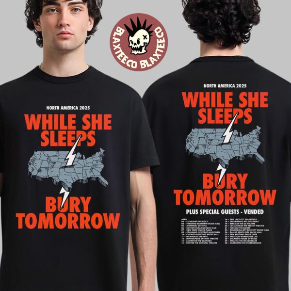 while she sleeps x bury tomorrow north america tour 2025 tour dates list two sides unisex t shirt 600x600 1.jpg